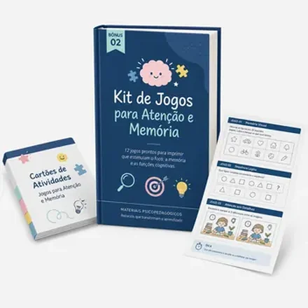 Capa da apostila de Kit de Jogos para Atenção e Memória