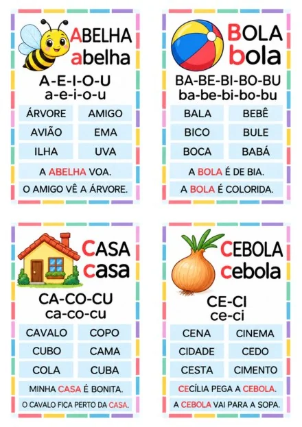 Capa da apostila de 100 Fichas de Leitura